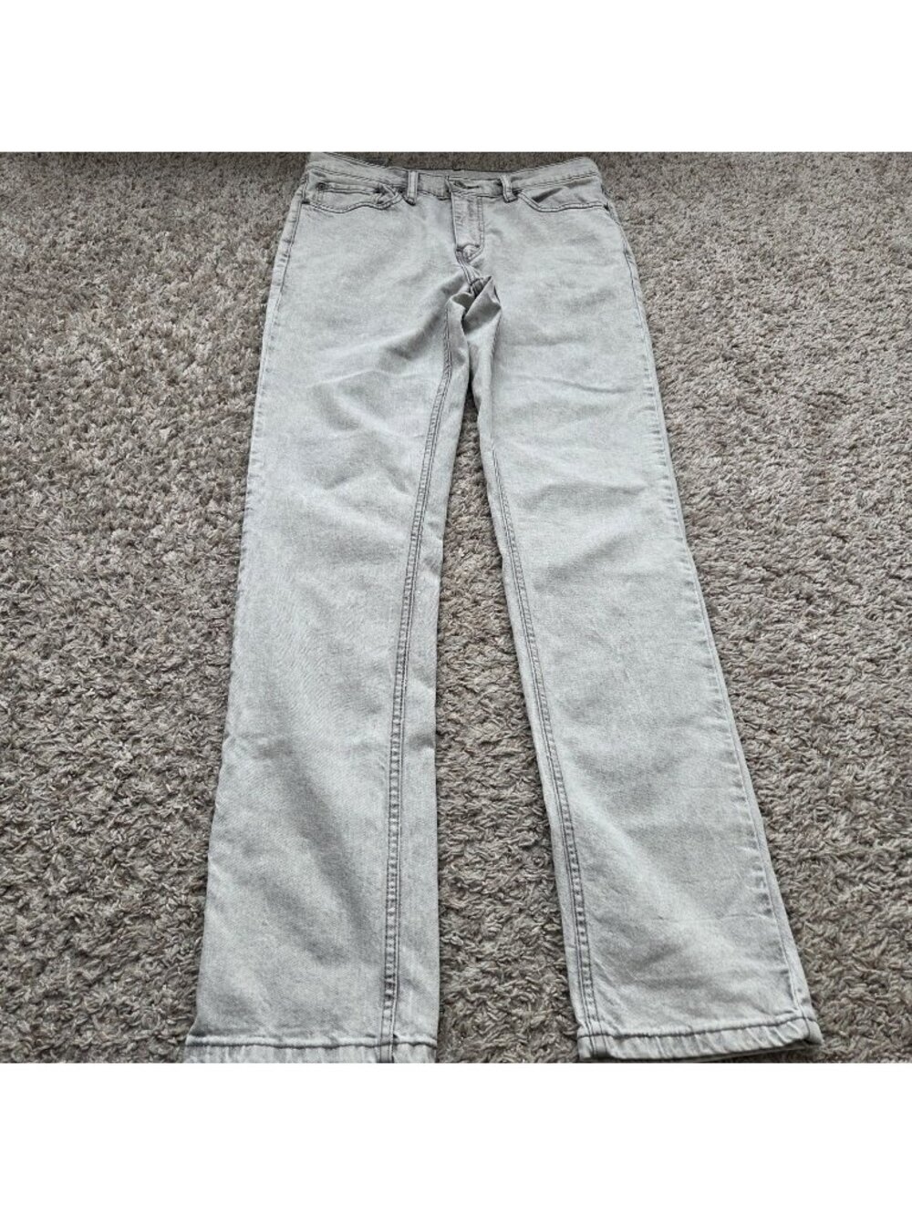 Levis 511 Jeans Mens 32x34 Slim Gray Acid Denim Dark Wash
